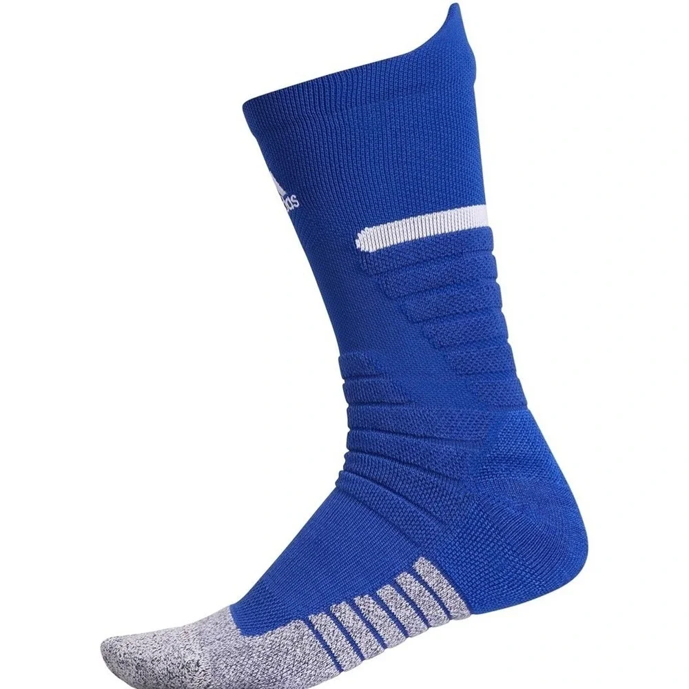 Adidas Men's Adizero Football Crew Socks - Blue / White - Men's Size XL C16